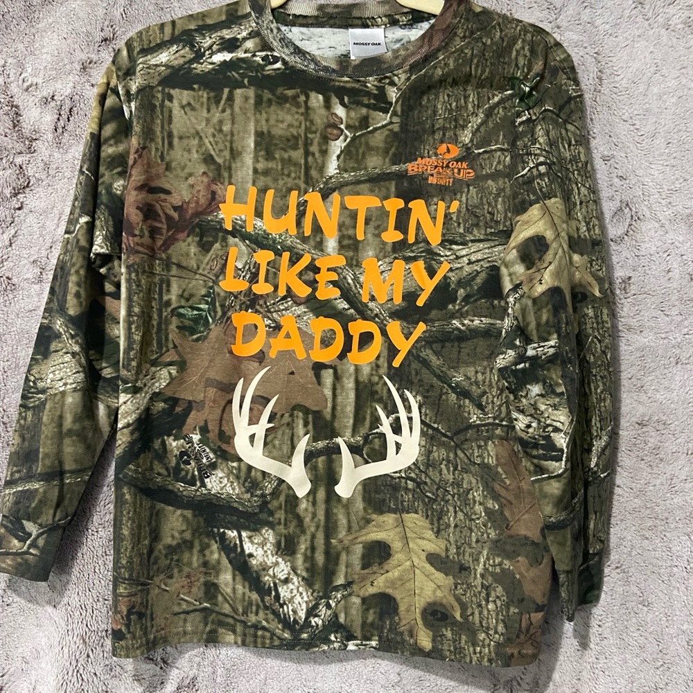 Huntin like my daddy camo long sleeve tees